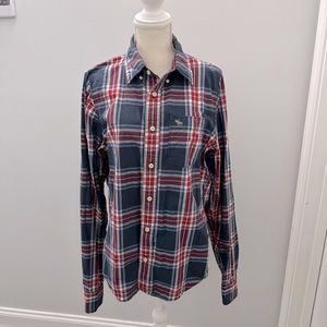 Abercrombie & Fitch muscle fit flannel size L